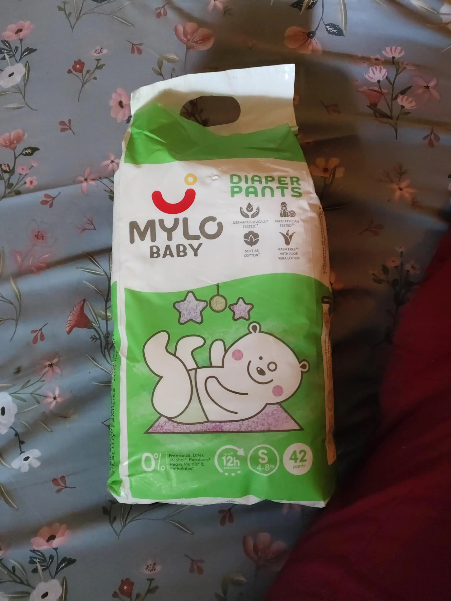 Baby Diaper Pants Small (S) Size 4-8 kgs (42 count) Leak Proof | Lightweight | Rash Free | 12 Hours Protection | ADL Technology (Pack of 1)