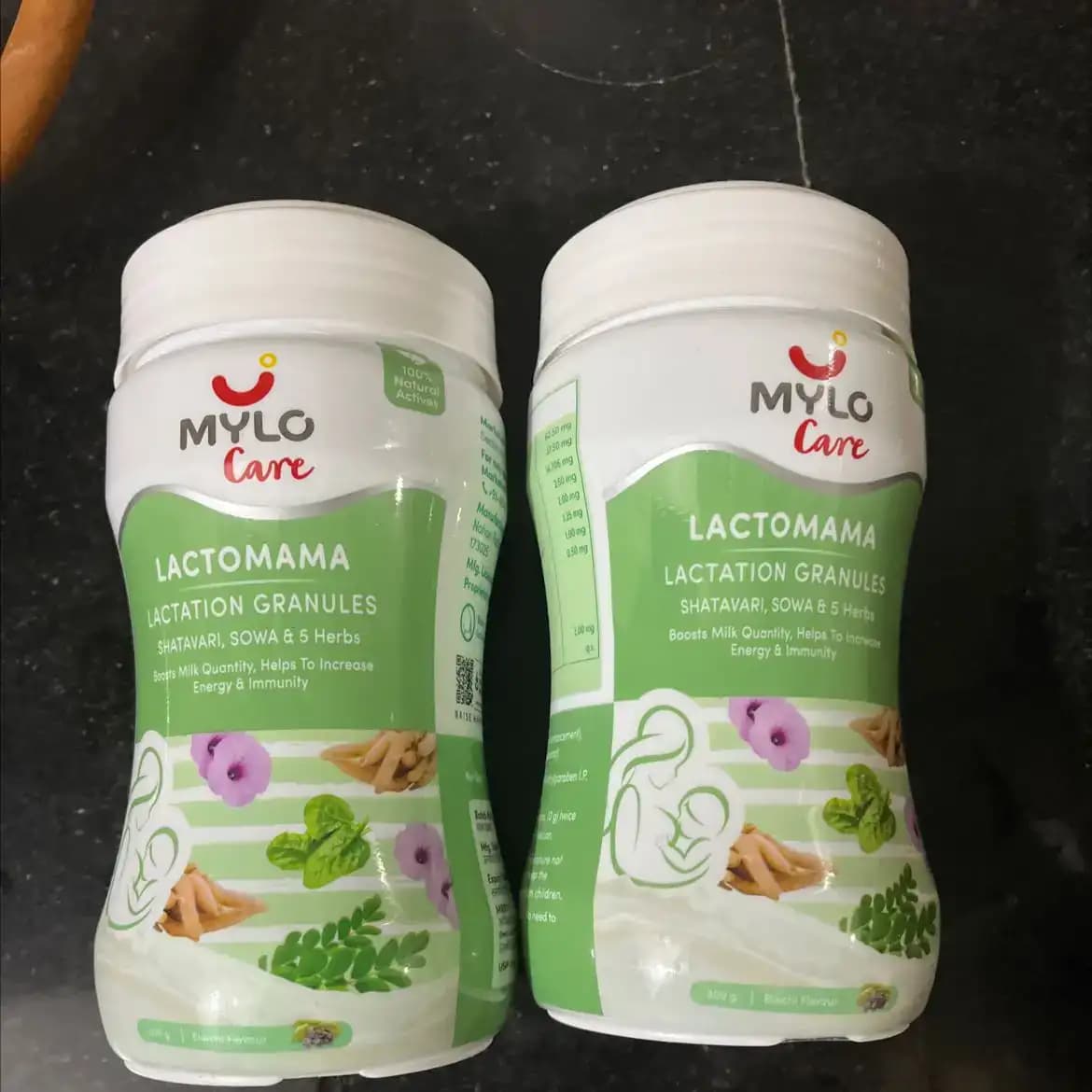 Mylo LactoMama ™ | With Shatavari, Sowa & 5 herbs | Natural Supplement for Boosting Breast Milk Supply | 100% Natural Ingredients | 300g | Pack of 1 | Elaichi