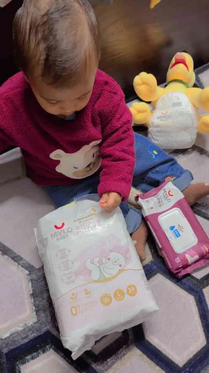 Mylo Airprime™ Premium Diaper Pants with Wetness Indicator - L(9-14 Kgs) - 24 Count