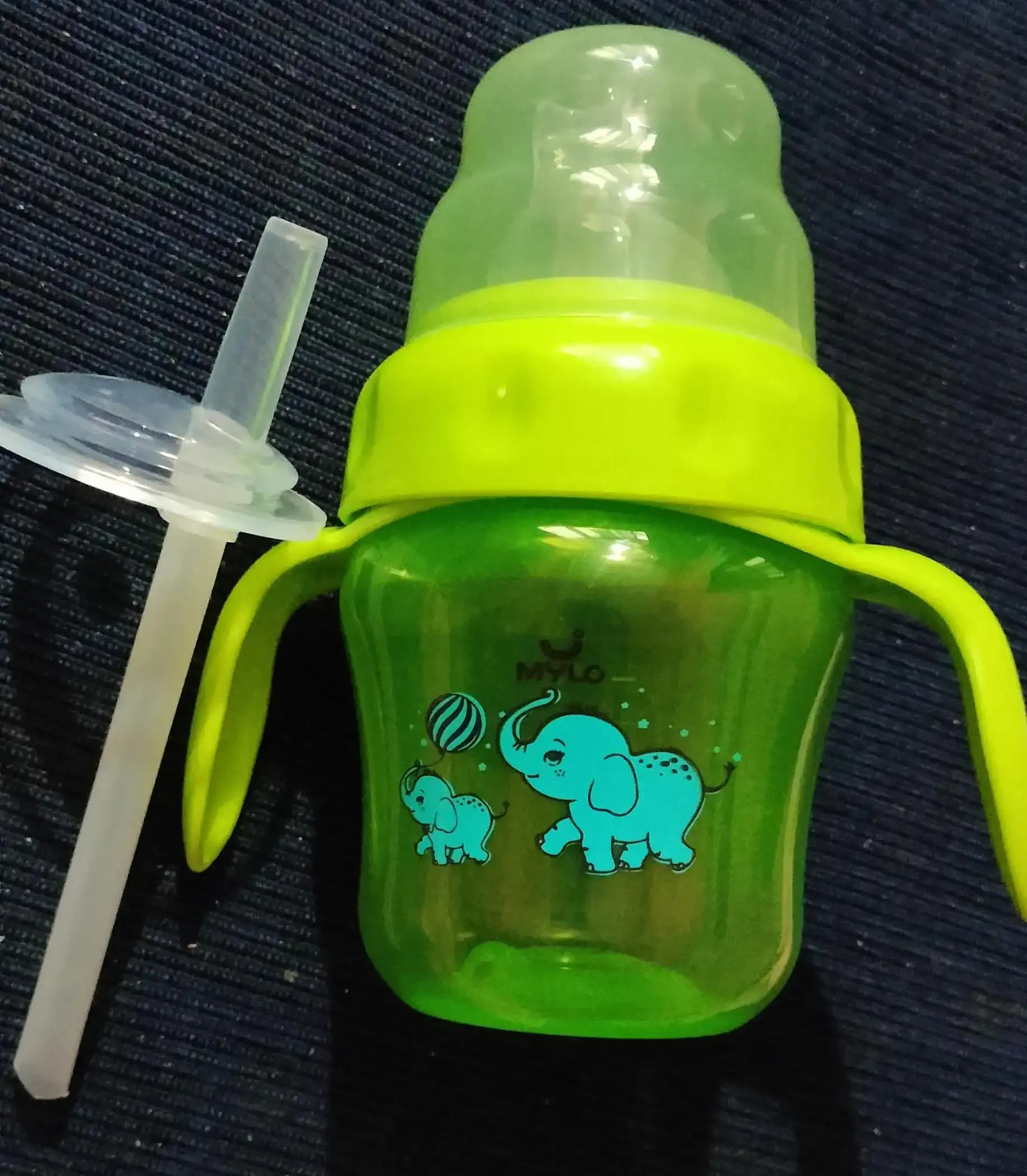 Baby Sipper | 2-in-1 Convertible Sipper with Spout & Straw | Sipper Bottle for Kids - 210ml - BPA-Free (Blue)