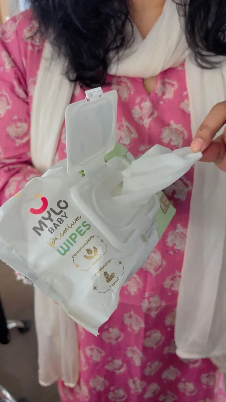 Mylo Baby 100% Plant-based Premium Wipes with 99.5% Pure Water & Calendula Extract - Pack of 6