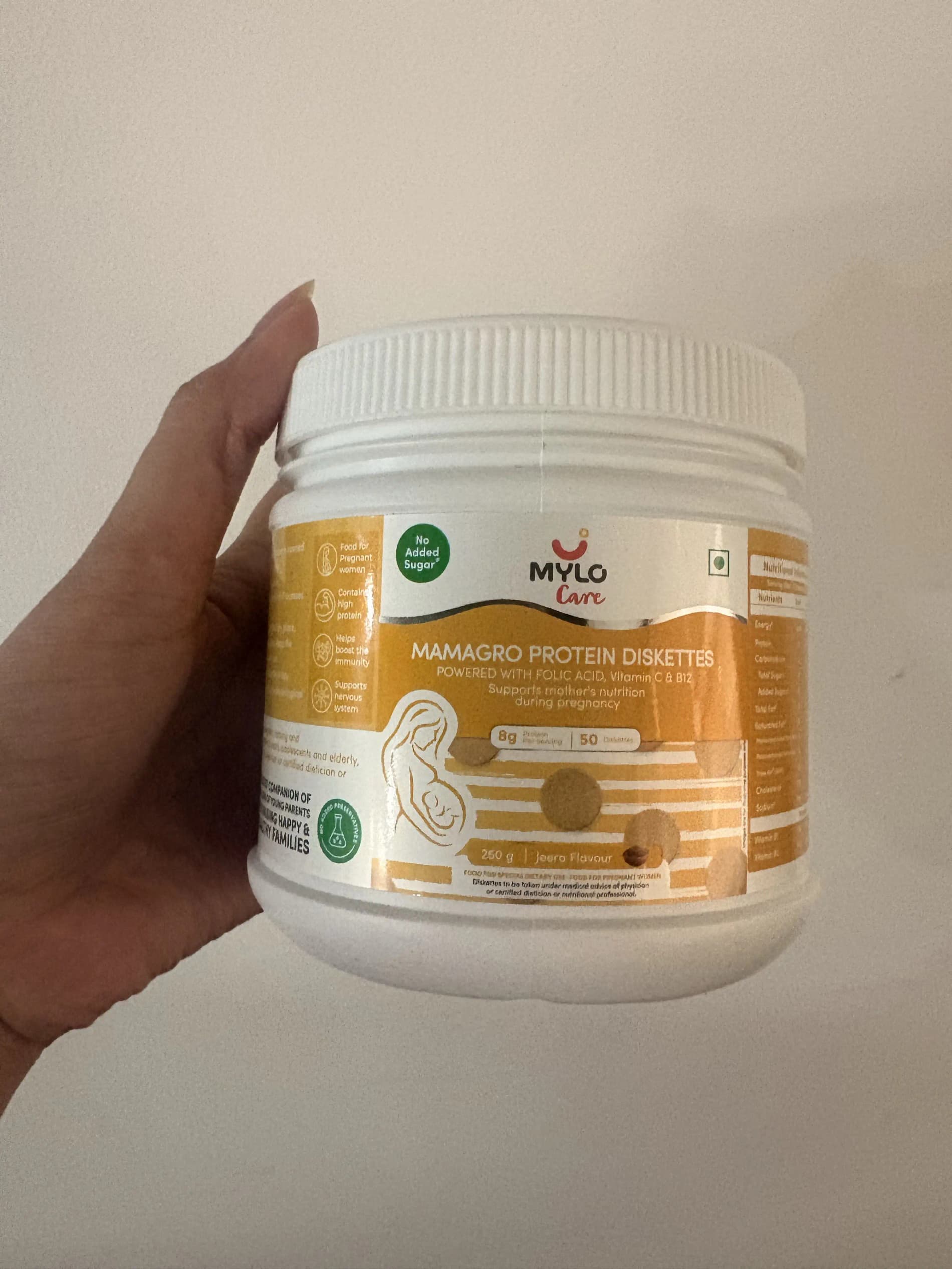 MamaGro™ Protein Diskettes - 500gm (50 Vanilla + 50 Jeera Diskettes)