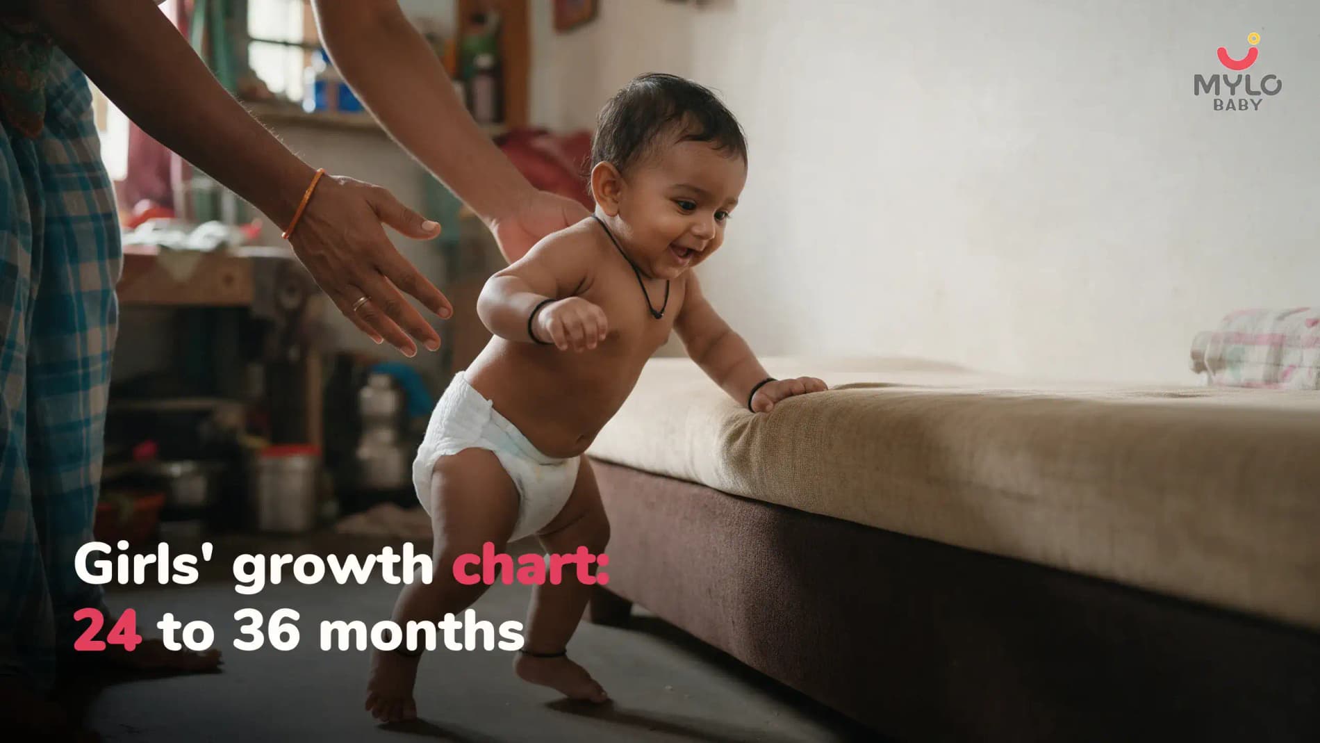 Girls' growth chart: 24 to 36 months