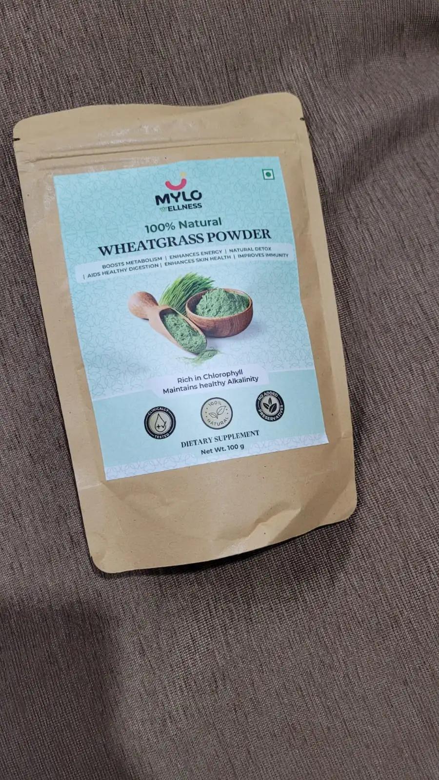 Wheatgrass Powder | 100% Natural Ingredients | Aids Healthy Digestion | Boosts Metabolism | Clinically Tested - (100gm)