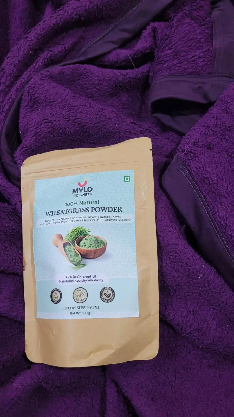 Wheatgrass Powder | 100% Natural Ingredients | Aids Healthy Digestion | Boosts Metabolism | Clinically Tested - (100gm)