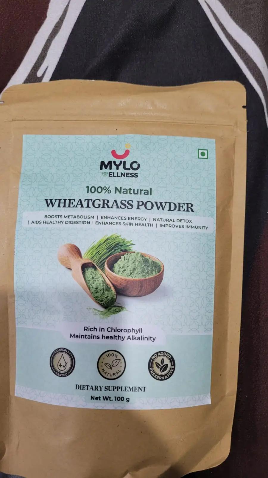 Wheatgrass Powder | 100% Natural Ingredients | Aids Healthy Digestion | Boosts Metabolism | Clinically Tested - (100gm)