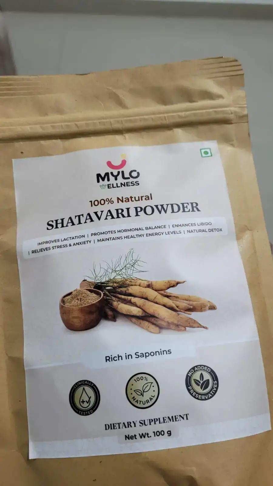 Mylo Care Shatavari Powder for Women | Improves Lactation | Promotes Hormonal Balance | Relieves Stress & Anxiety | Clinically Tested - 200 gm