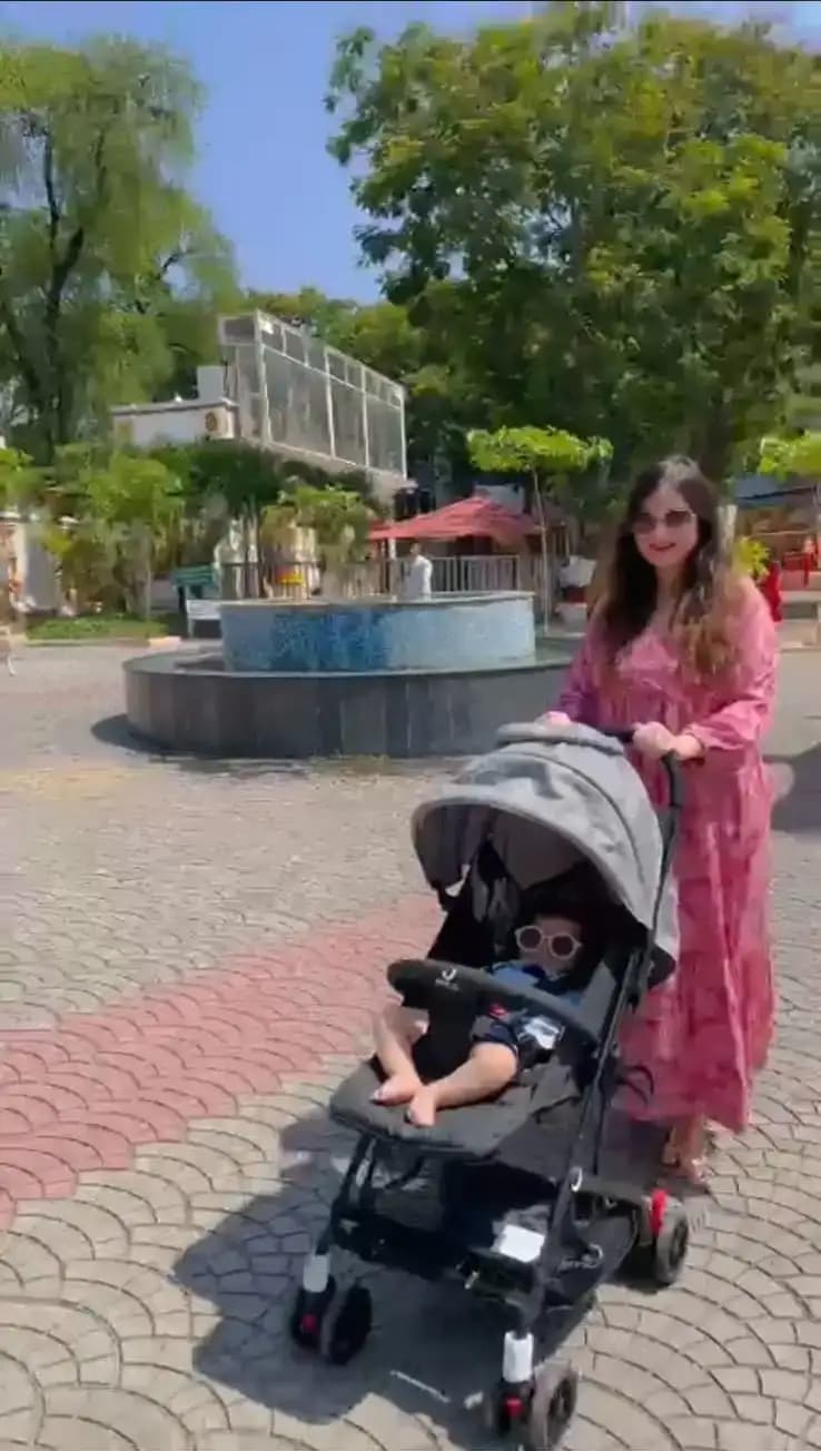 Riviera Ultra-Light Premium Baby Stroller for 0-3 Year | Baby Pram for Toddlers & Kids | 5 Point Safety Harness | Compact Design | Air Travel Friendly - Blue