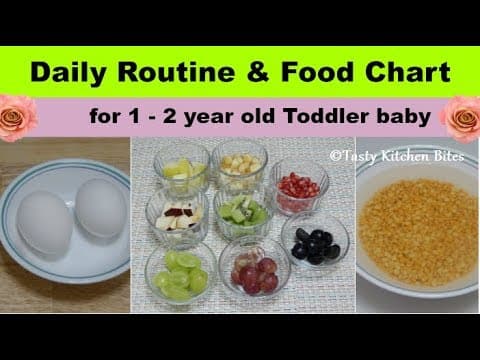 Daily Routine & Food Chart For 1 - 2 Year Old Toddler Baby L Complete Diet Plan & Baby Food Recipes