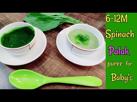 6-12 month baby Food recipe //palak puree