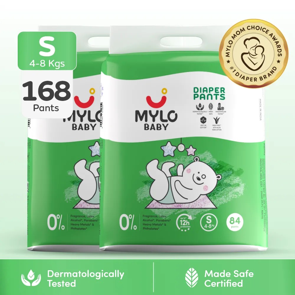 Mylo Baby Diaper Pants Jumbo S Size Pack of 84x2