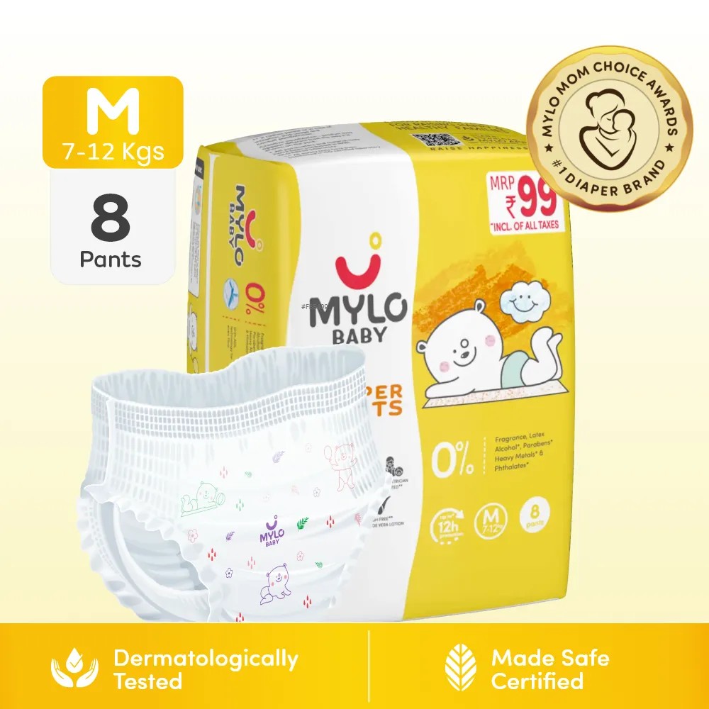 Mylo Baby Diaper Pants M Size Pack of 8