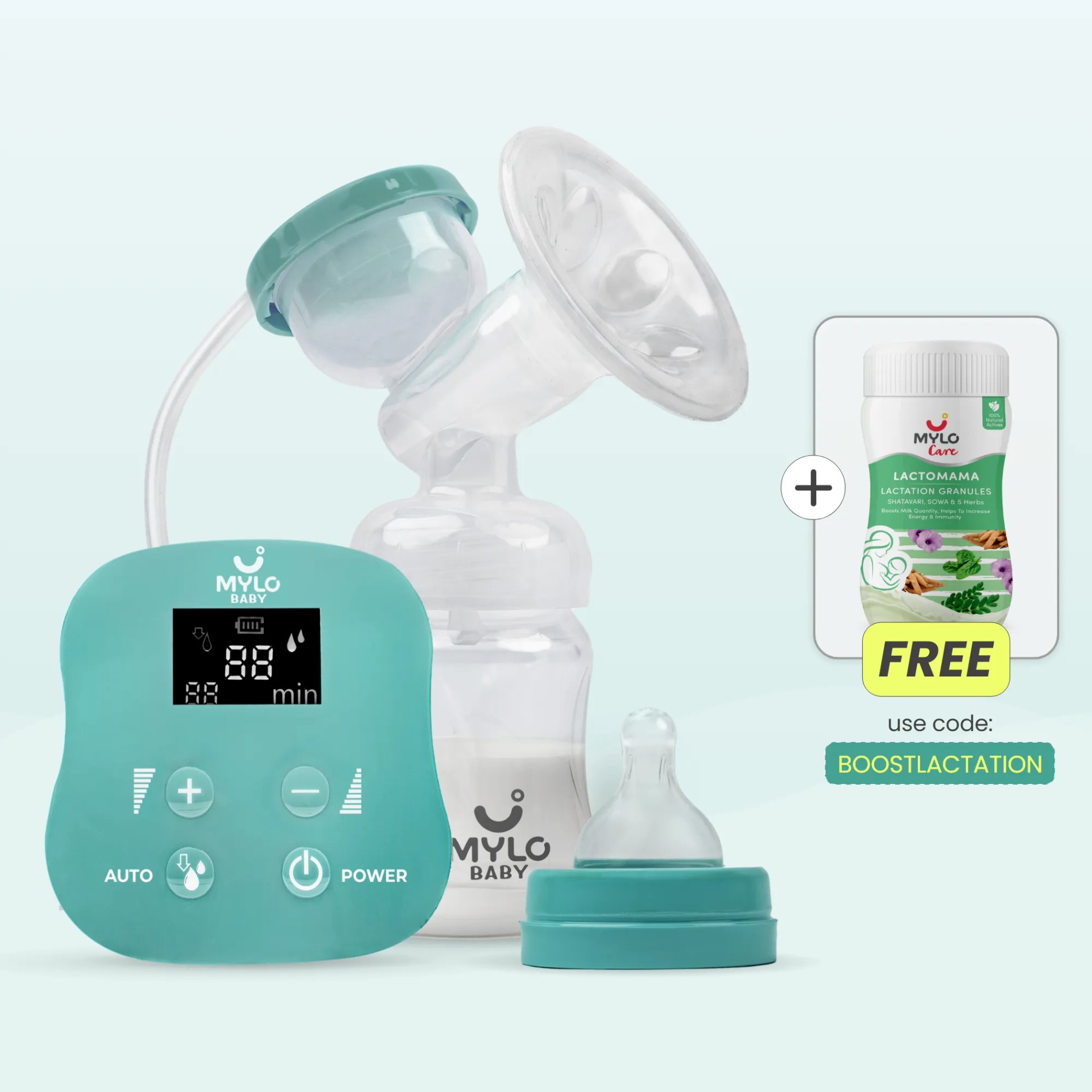 Electric Breast Pump with 9 Level Intensity Adjustment