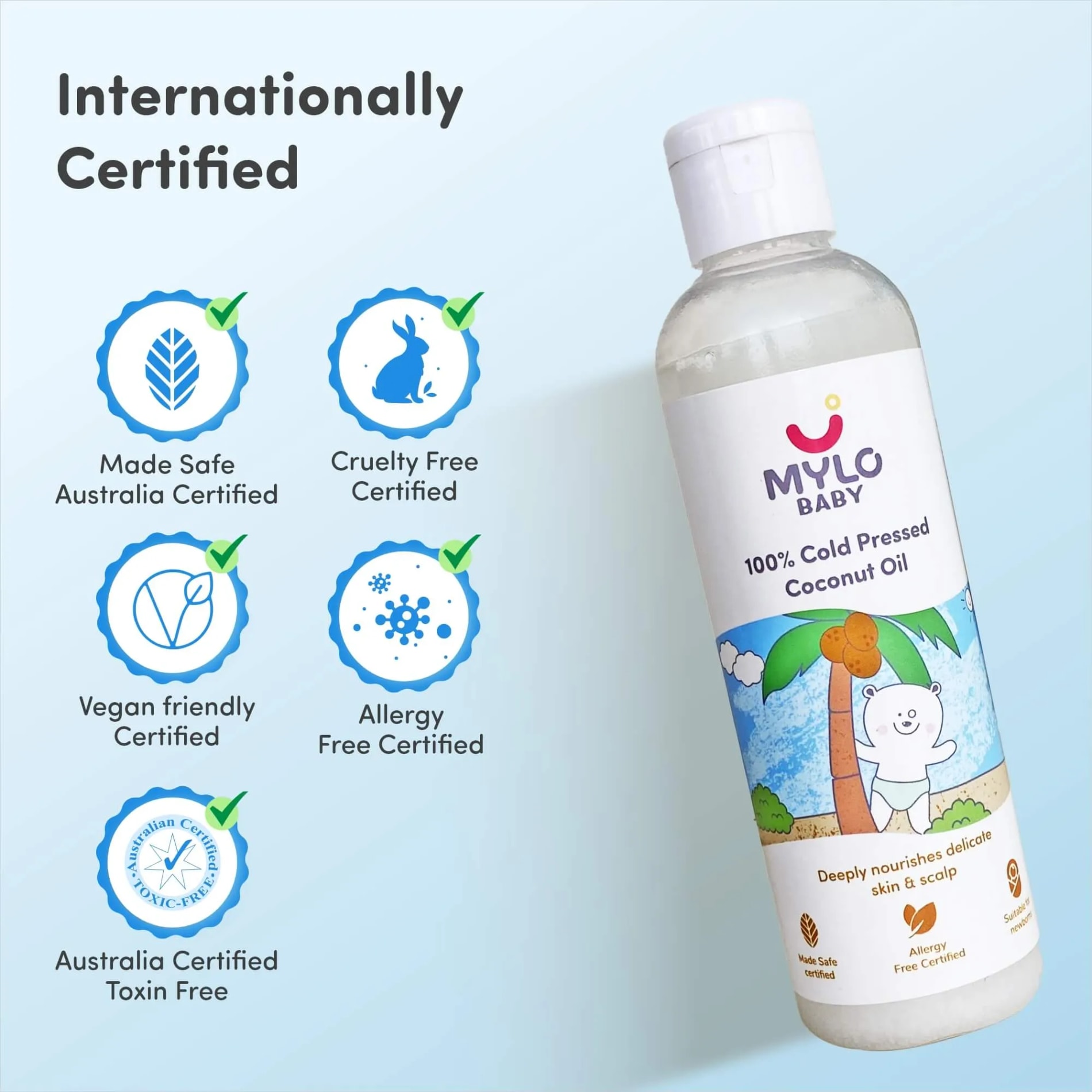 Mylo Baby 100% Cold Pressed Coconut Oil | 200 ml