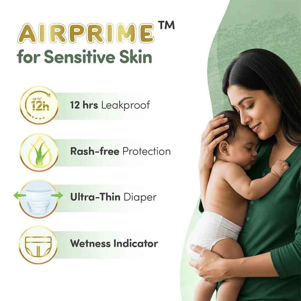 Mylo Airprime™ Premium Diaper Pants with Wetness Indicator - S(4-8 Kgs) - 26 Count