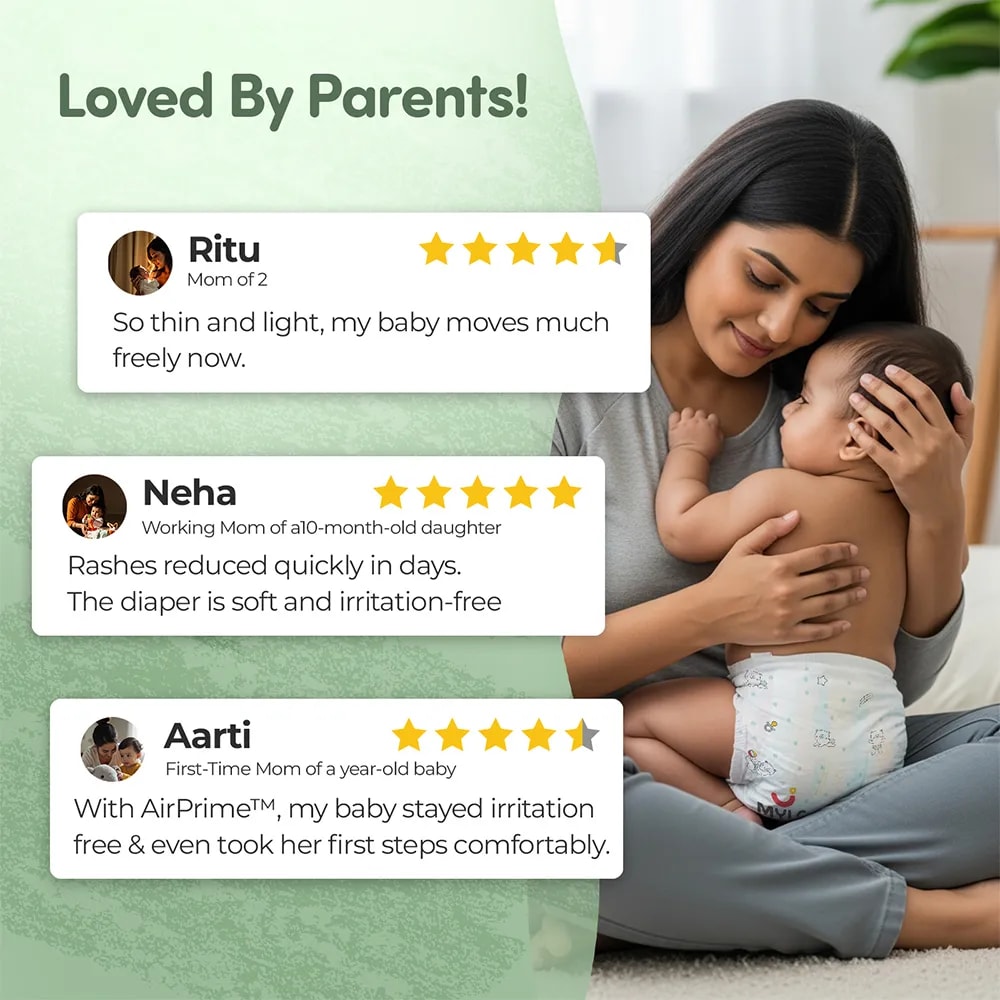 Mylo Airprime™ Premium Diaper Pants with Wetness Indicator - S(4-8 Kgs) - 26 Count