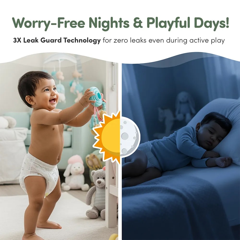 Mylo Airprime™ Premium Diaper Pants with Wetness Indicator - M(7-12 Kgs) - 104 Count