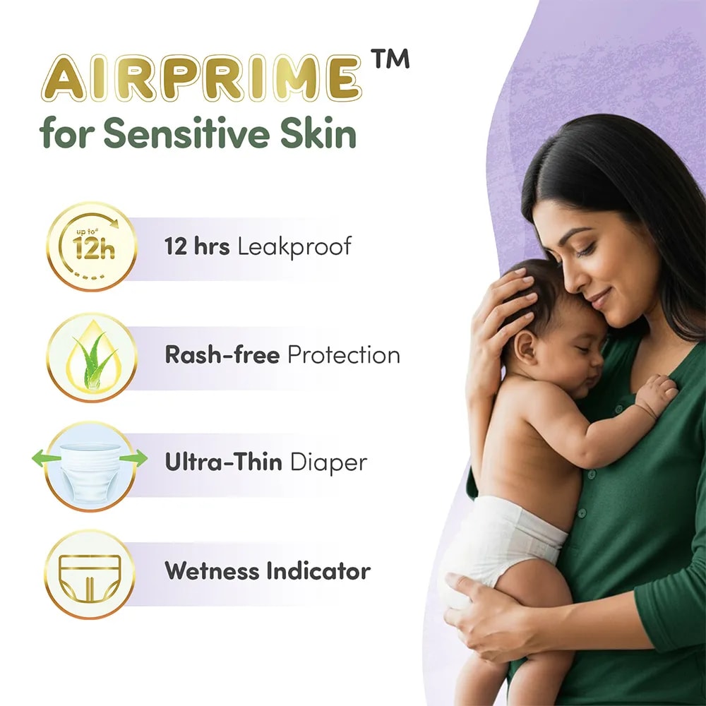 Mylo Airprime™ Premium Diaper Pants with Wetness Indicator - L(9-14 Kgs) - 24 Count