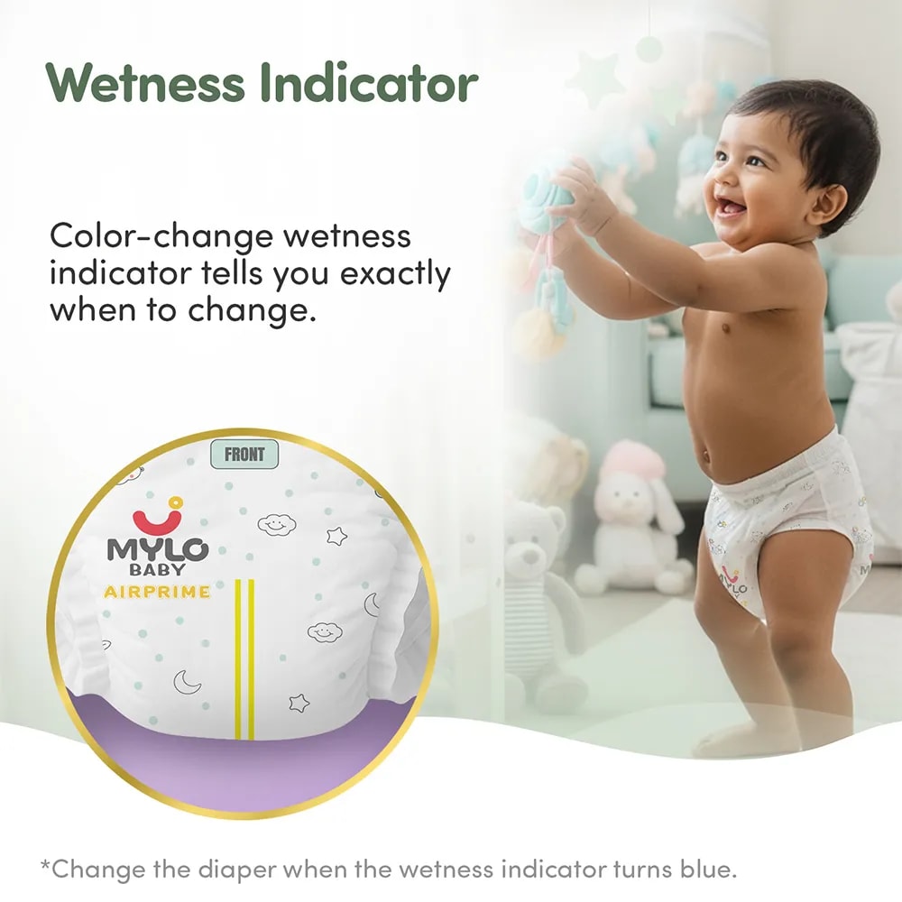 Mylo Airprime™ Premium Diaper Pants with Wetness Indicator - L(9-14 Kgs) - 24 Count