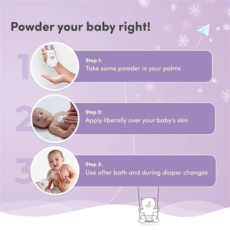 Baby Powder for Kids | Made Safe Australia Certified | Absorbs Extra Oil | Relieves Itchiness | Softens Skin | Safe for all skin types - 300 gm