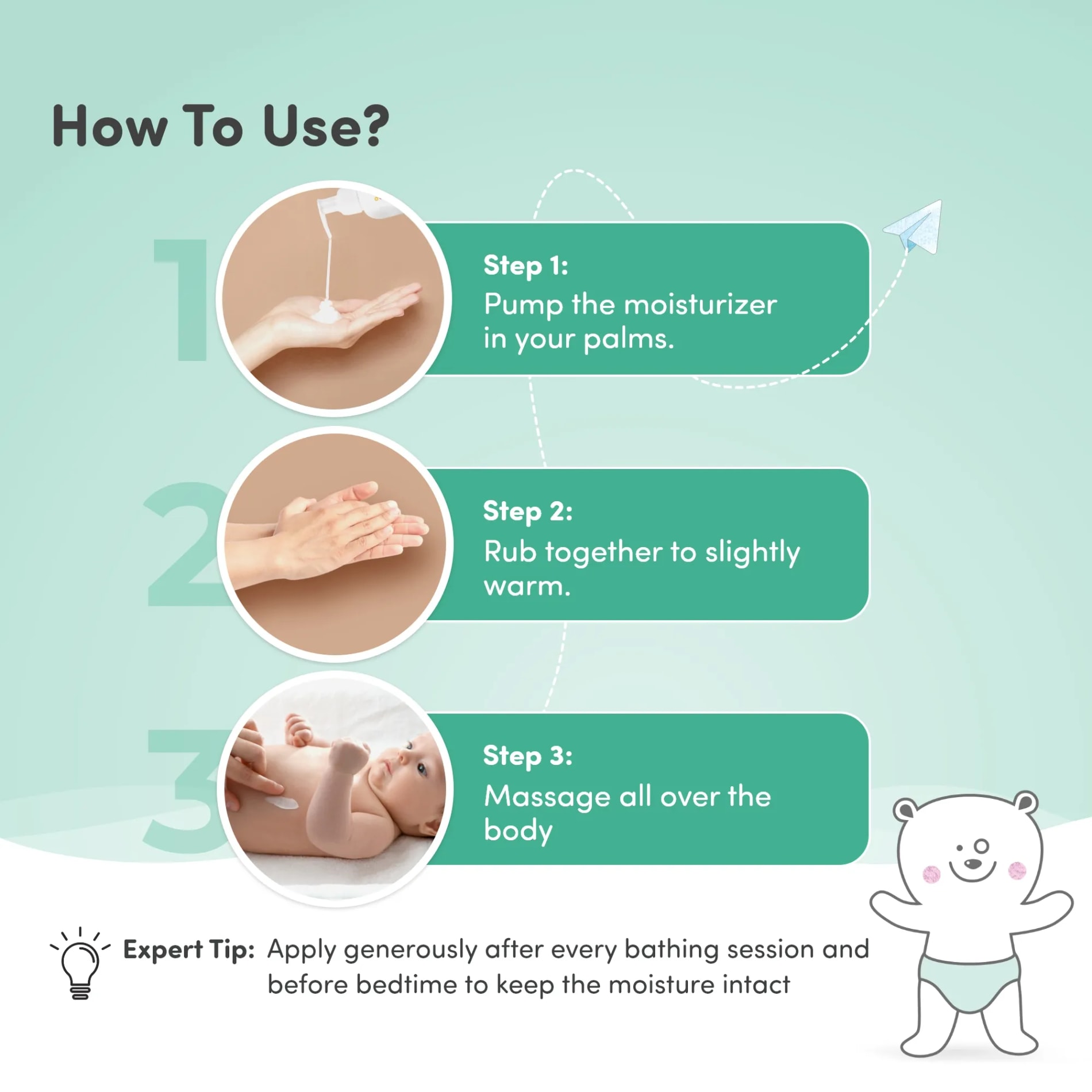 Baby Lotion for Kids | Made Safe Certified | Dermatologically Tested | Long Lasting 24 Hours Moisturisation | Soothes Dryness - 200 ml