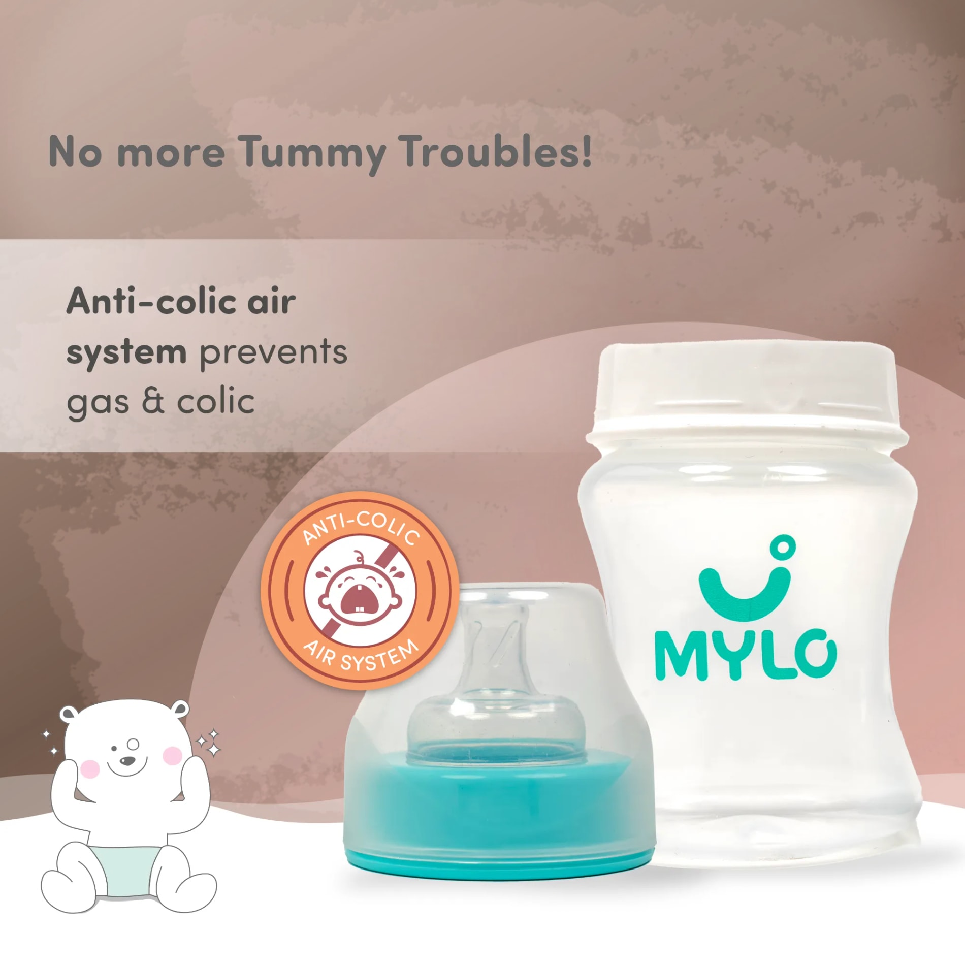 Manual Breast Pump For Feeding Mothers | Anti Colic & BPA Free | Compact & Lightweight | Easy to hold | Easy to Clean | With Bottle (150 ml)