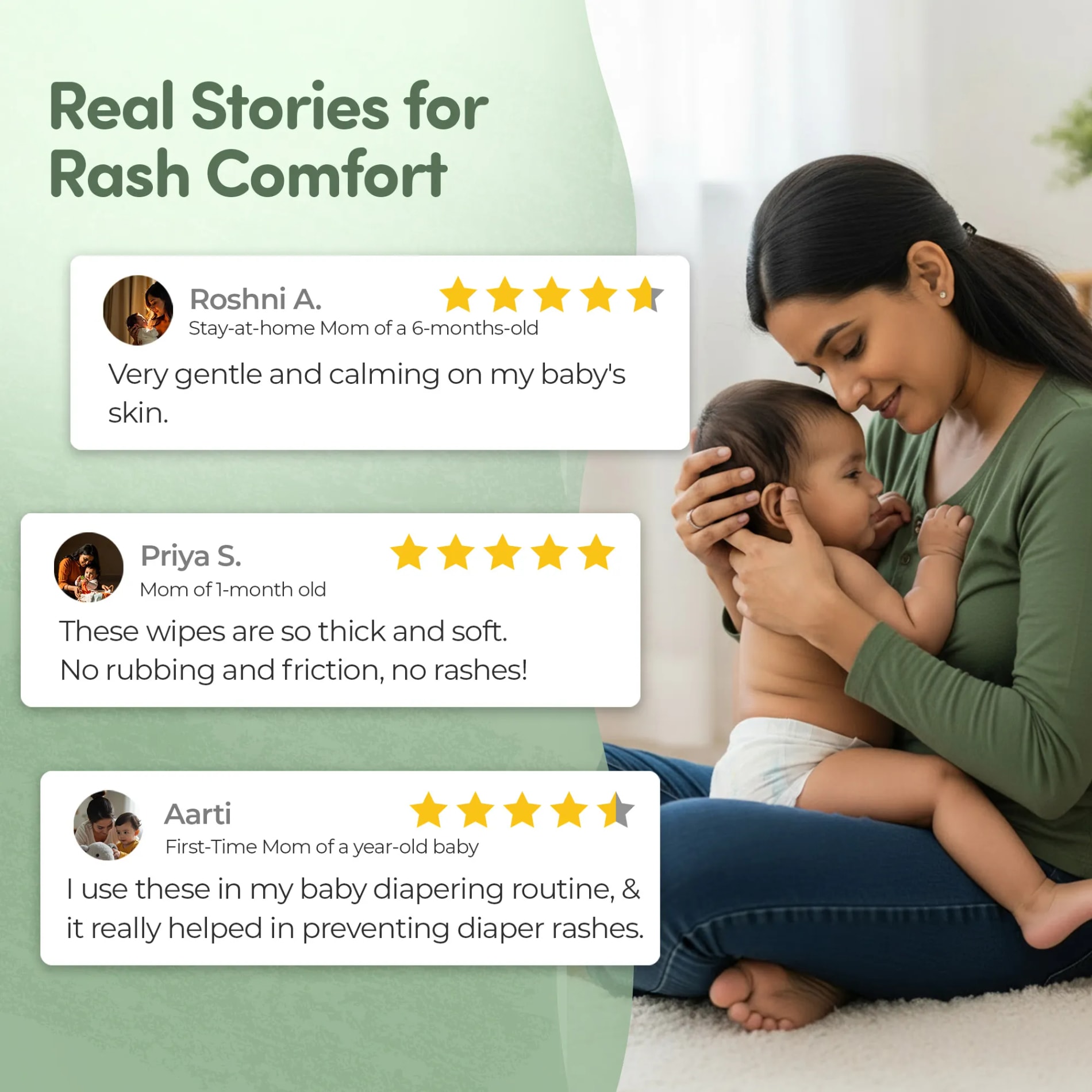 Mylo Baby 100% Plant-based Premium Wipes with 99.5% Pure Water & Calendula Extract - Pack of 1