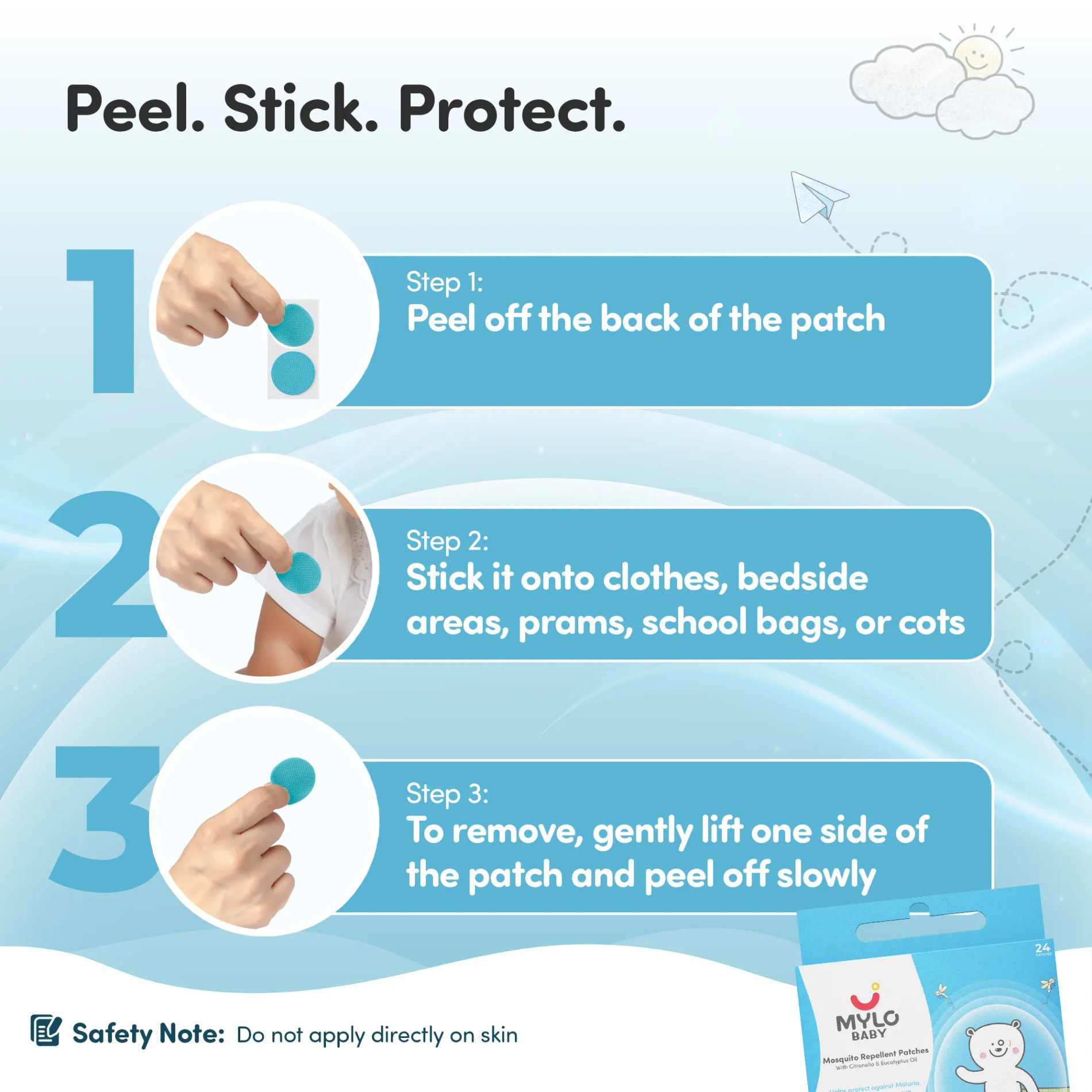 Mosquito Defence Kit- Mosquito Patches (24 Patches)  + Mosquito Spray (100ml) + Fabric Roll on (10ml) + After Bite Roll-on (40ml) - Pack of 1 each