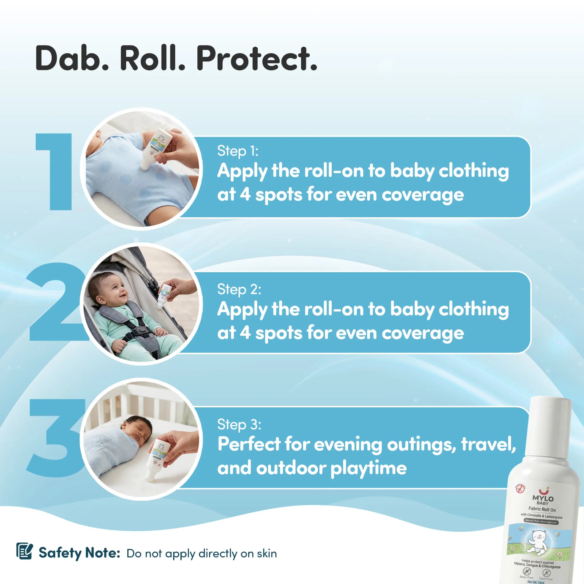 Mosquito Defence Kit- Mosquito Patches (24 Patches)  + Mosquito Spray (100ml) + Fabric Roll on (10ml) + After Bite Roll-on (40ml) - Pack of 1 each