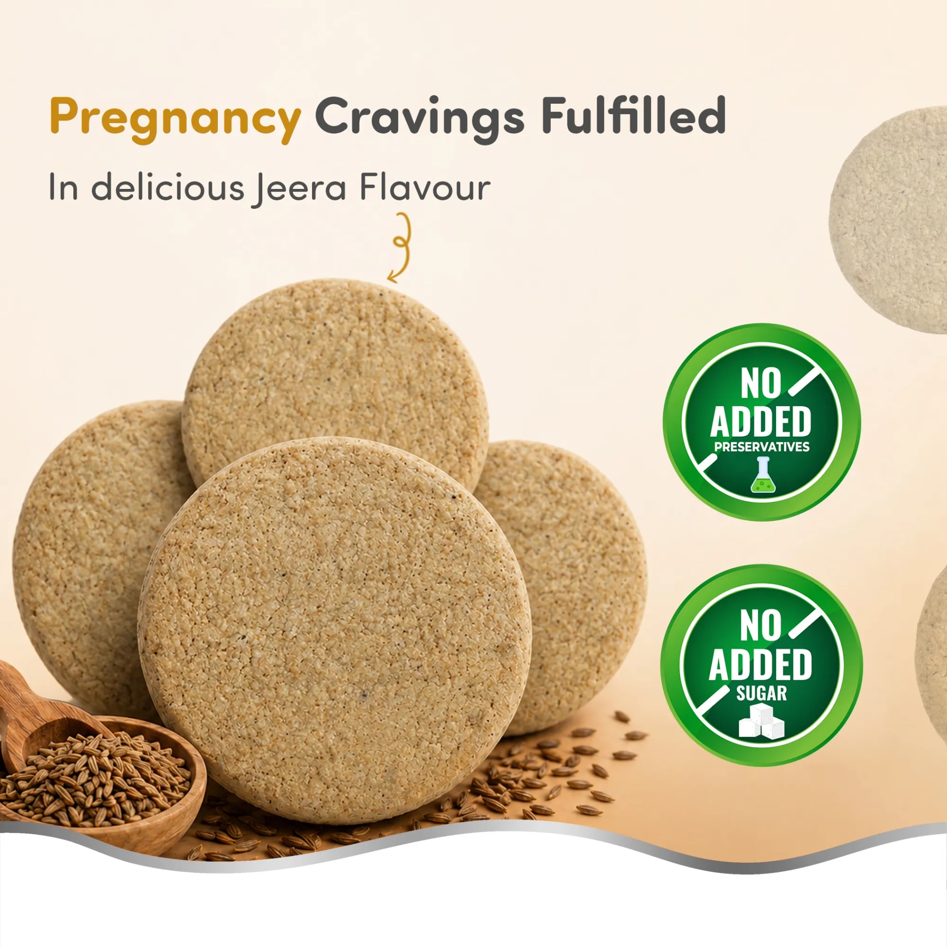 MamaGro™ Protein Diskettes - High Protein & No Added Sugar - 250gm (50 Jeera Diskettes)