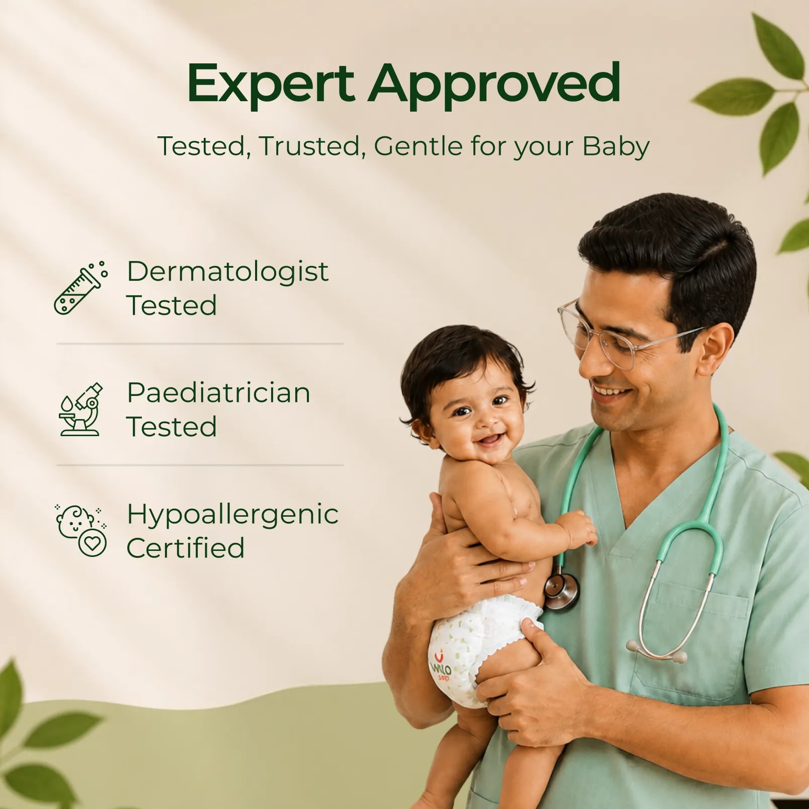 Mylo Airprime™ Premium Baby Diaper Pants | Rash-free | Leak-proof | Ultra-thin | Wetness Indicator - M(8-13 Kgs) - 52 Count