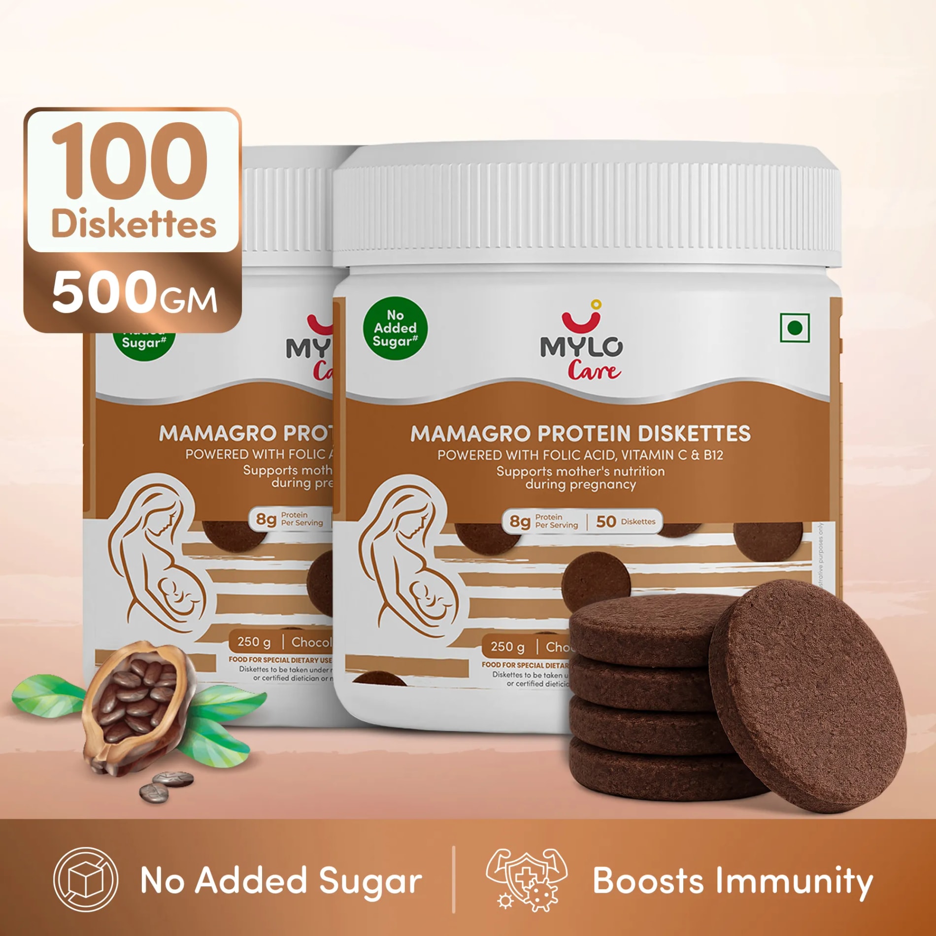 MamaGro™ Protein Diskettes - 500gm Chocolate