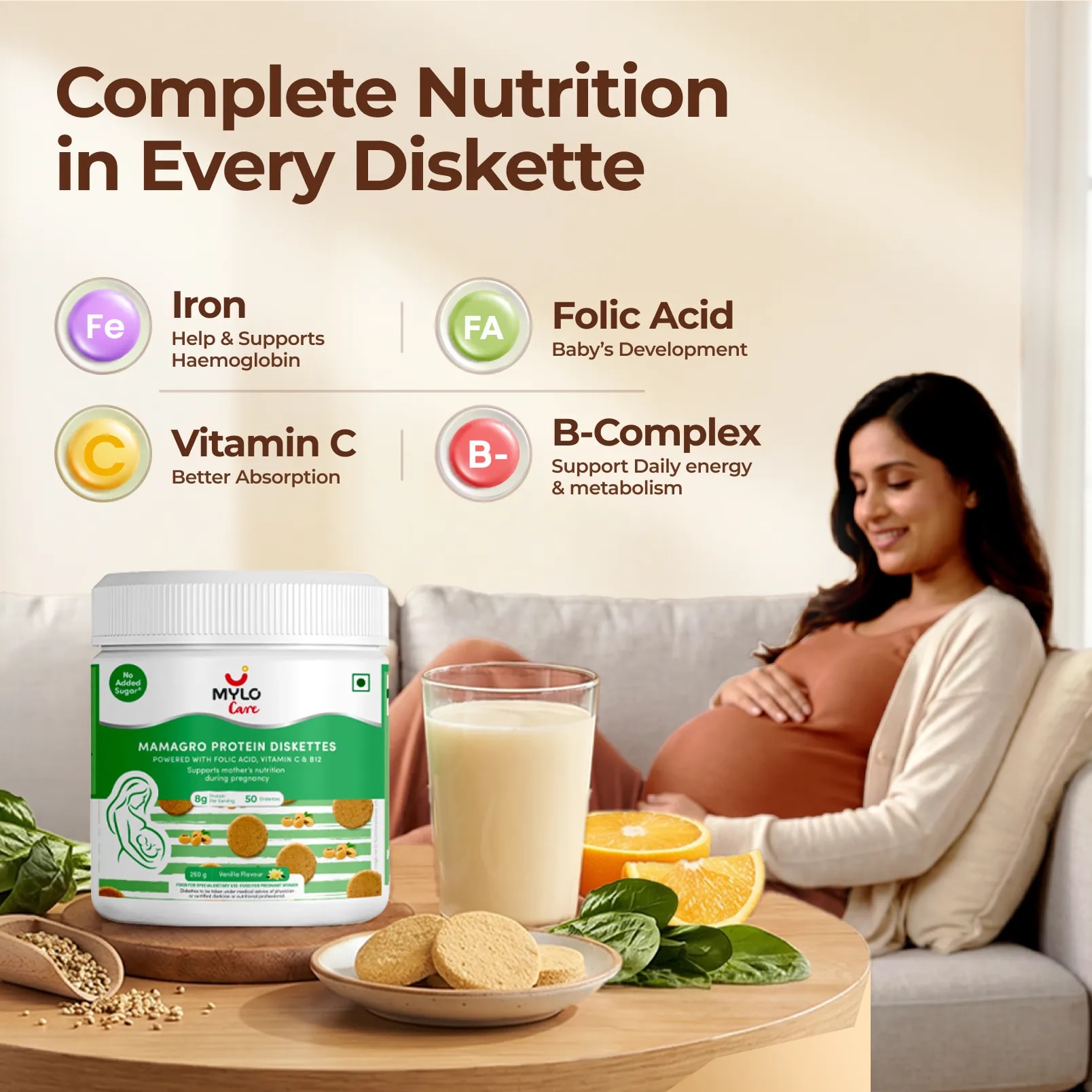 MamaGro™ Protein Diskettes - 250gm - Vanilla