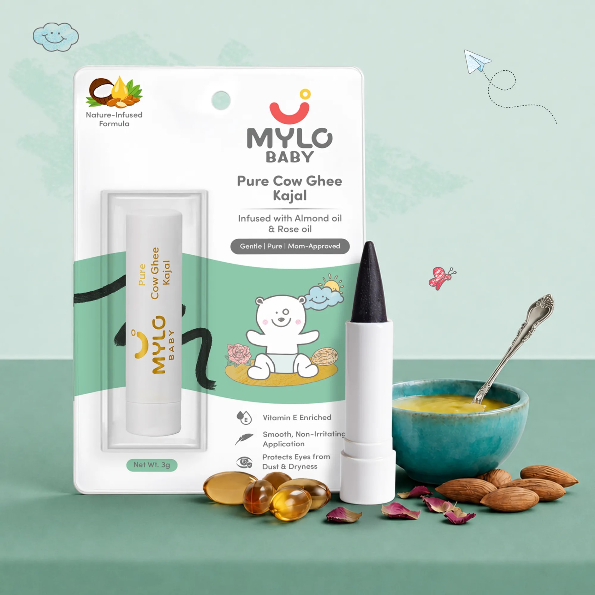 Mylo Baby Pure Ghee Kajal - 3g
