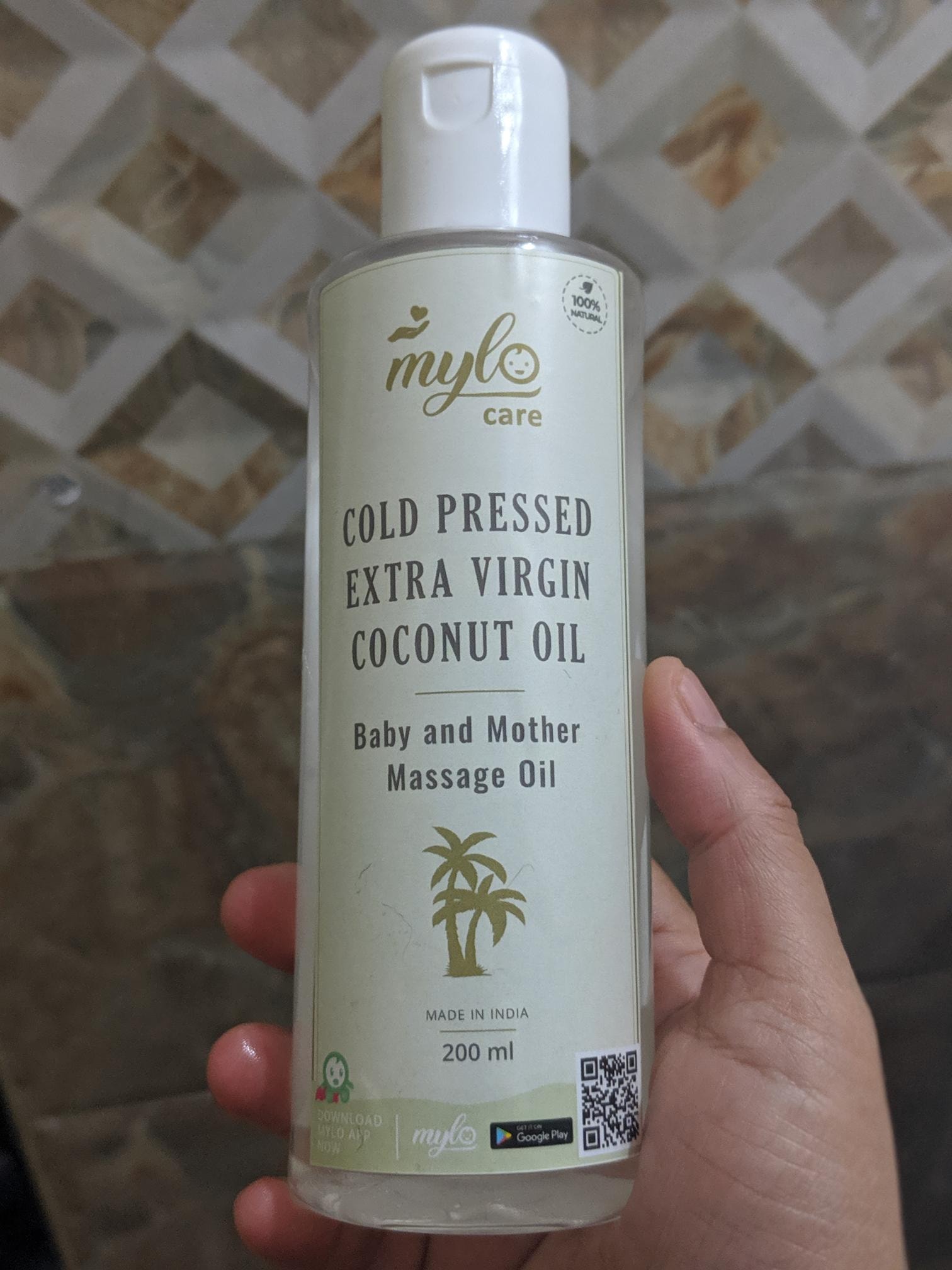 Cold Pressed Extra Virgin Coconut Oil for Skin & Hair - Nourishes Skin Deeply | Reduces Dandruff | Strengthens Hair | Soothes Baby's Rashes - 200 ml