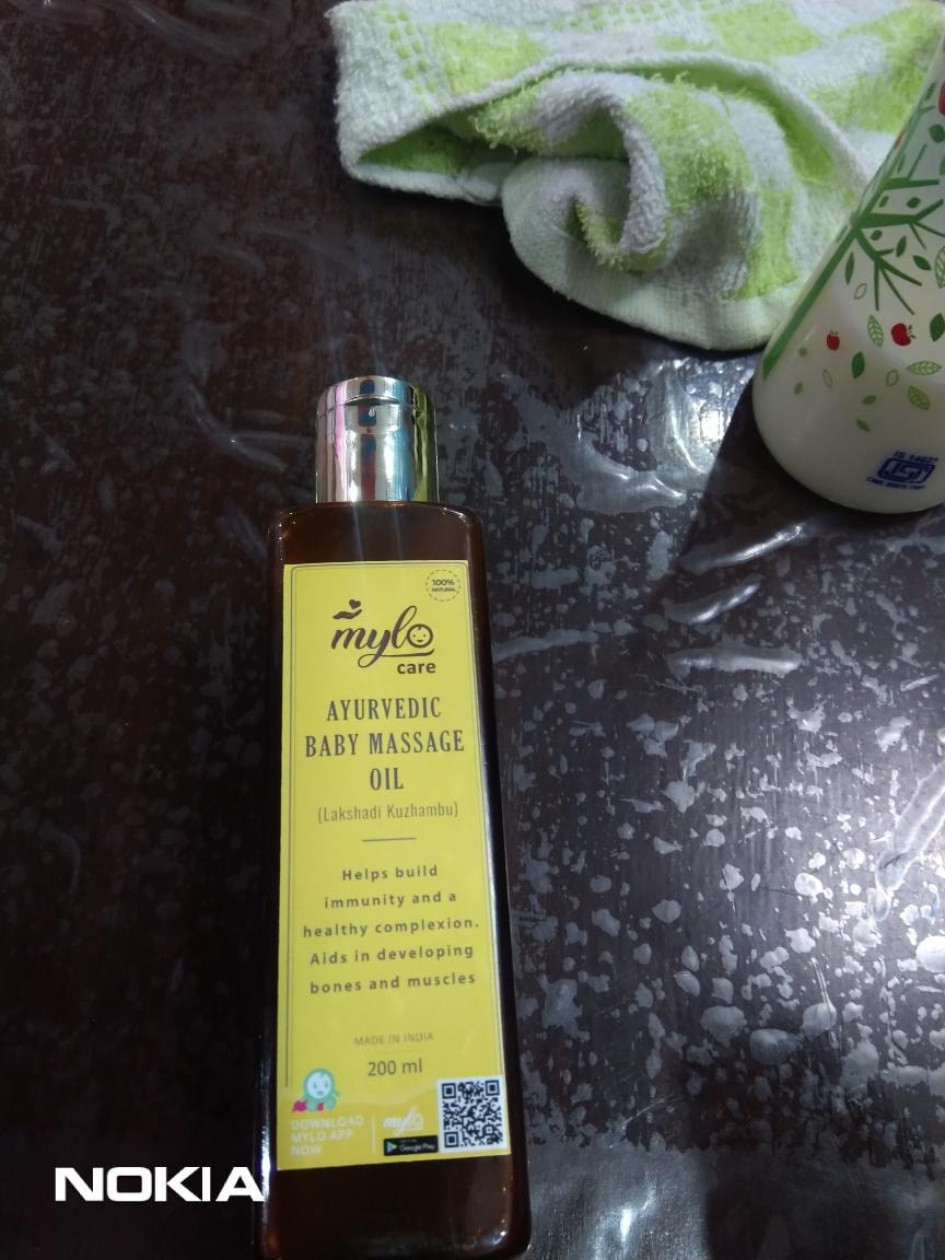 Mylo Herb Enriched Baby Massage Oil - 200 ml | Pack of 2 | Dermatologically Tested | Made Safe Certified | Nourishes Skin | Strengthens Immunity | Ayurvedic Preparation