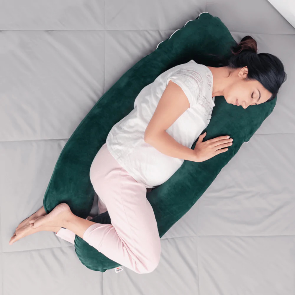 Premium Pregnancy Pillows for Sleeping - Dark Green