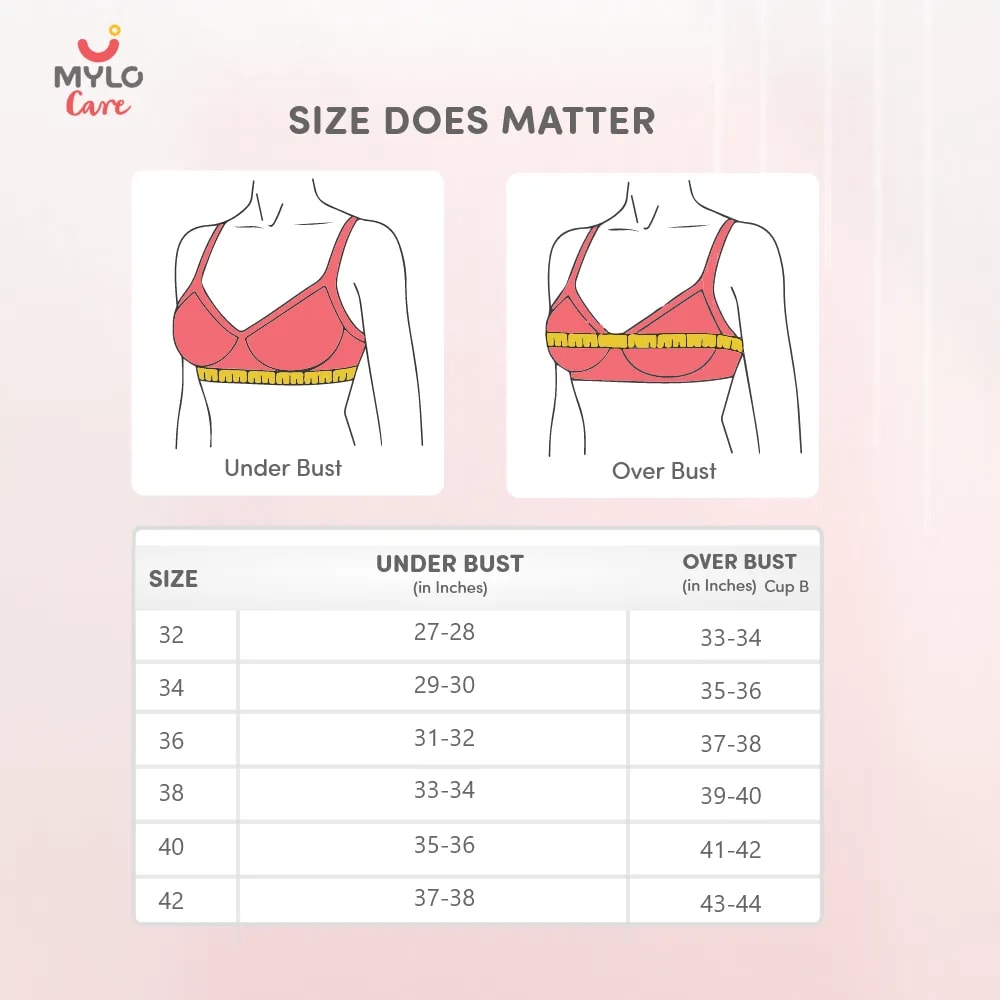 40B- Non-Wired Non-Padded Maternity Bra/Feeding Bra with Free Bra Extender | Supports Growing Breasts | Eases Pumping & Feeding | Classic Black