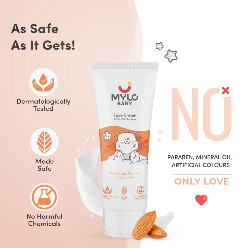 Baby Cream for Face 50 gm | Dermatologically Tested | Made Safe Australia Certified | Nourishes and Brightens Skin | Soothes Skin Irritation