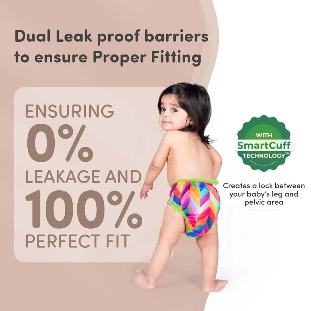 Adjustable & Reusable Cloth Diaper - Twinkle Twinkle & Rainbow - Pack of 2