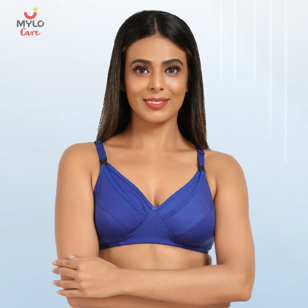 34B- Maternity/Nursing Moulded Spacer Cup Bra Navy