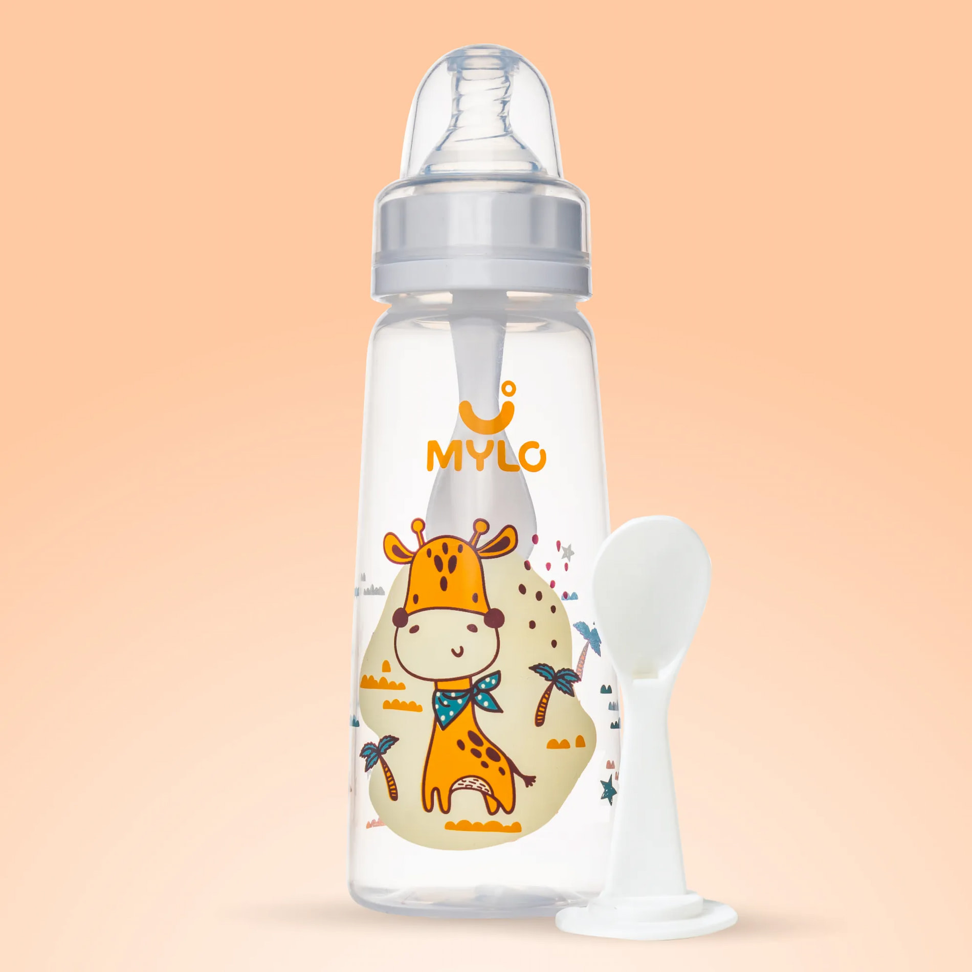 2-in-1 Baby Feeding Bottle (Giraffe) - 250 ml