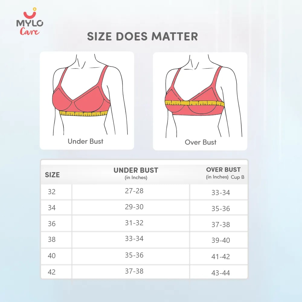 42B- Moulded Spacer Cup Maternity Bra/Feeding Bra with Free Bra Extender | Supports Growing Breasts | Eases Pumping & Feeding | Navy