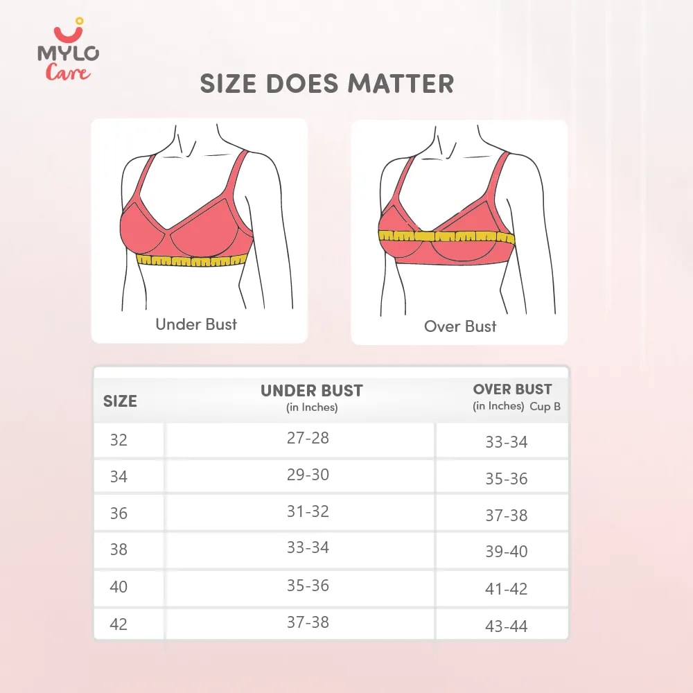 42B- Maternity/Nursing Moulded Cup Extra Comfort Bra with free Bra Extender - Coral Pink Melange 