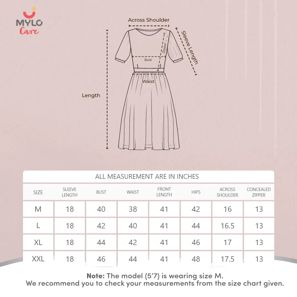 Maternity Dresses For Women with Both Side Zipper For Easy Feeding | Adjustable Belt for Growing Belly | Maxi Dress | Stripes - Red | L