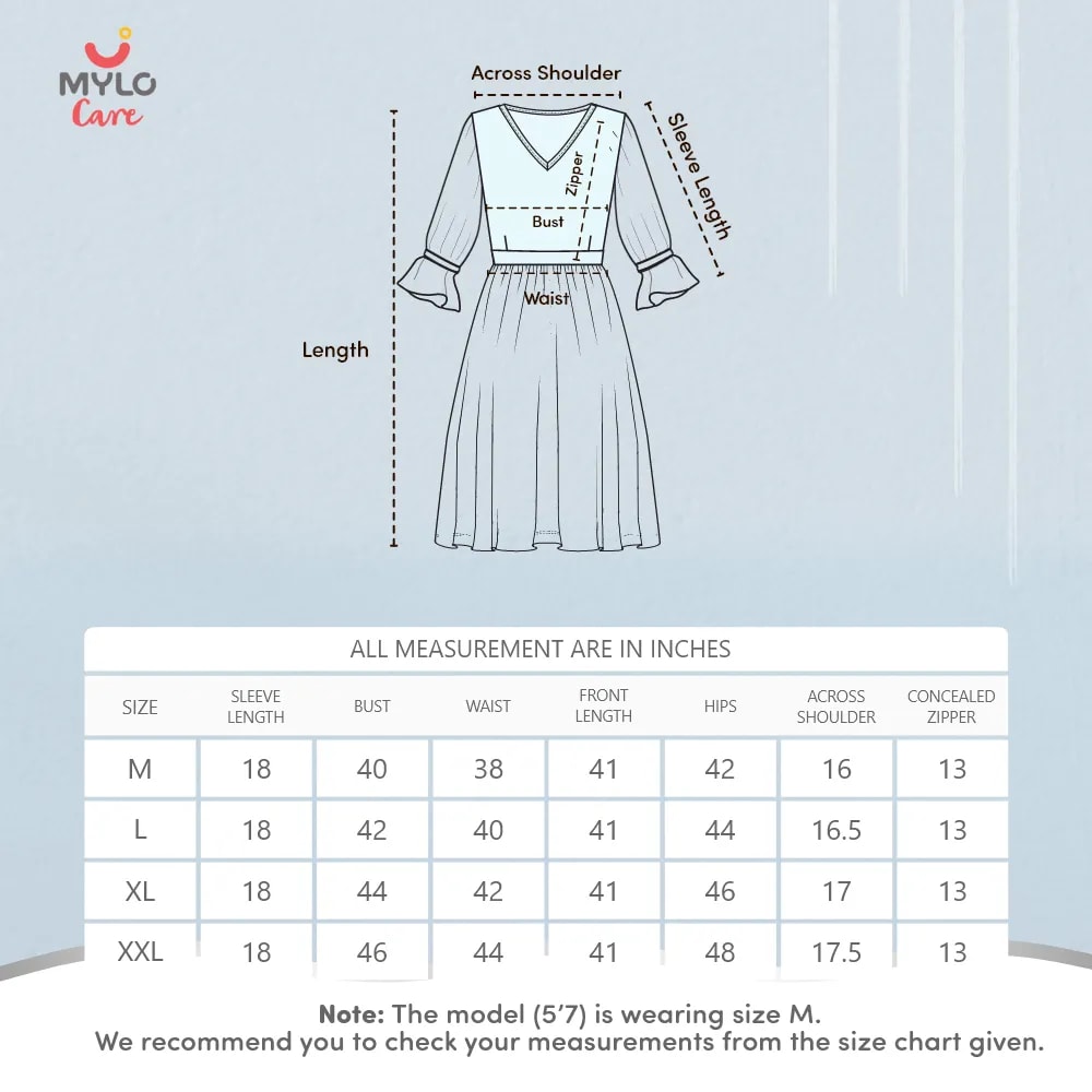 Maternity Dresses For Women with Both Side Zipper For Easy Feeding | Adjustable Belt for Growing Belly | Maxi Dress | Persian Paisley - Blue | XXL