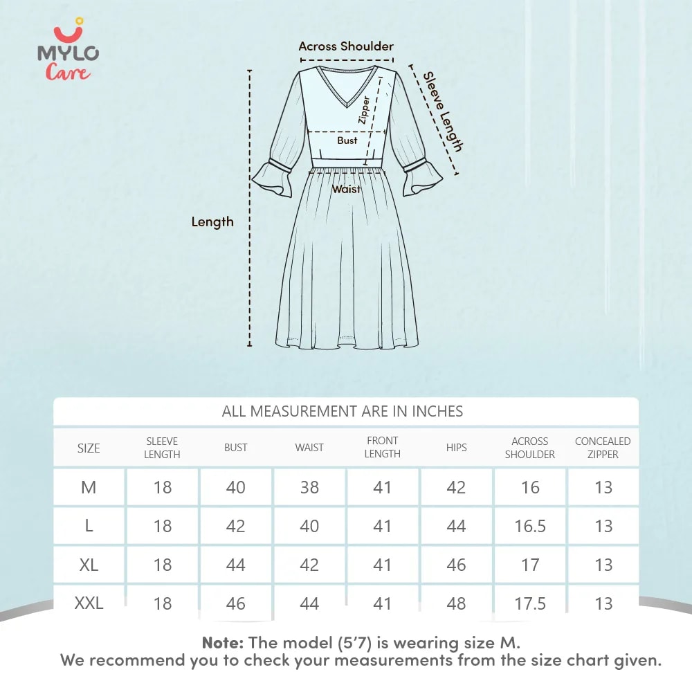 Maternity Dresses For Women with Both Side Zipper For Easy Feeding | Adjustable Belt for Growing Belly | Maxi Dress | Persian Paisley - Green | XL