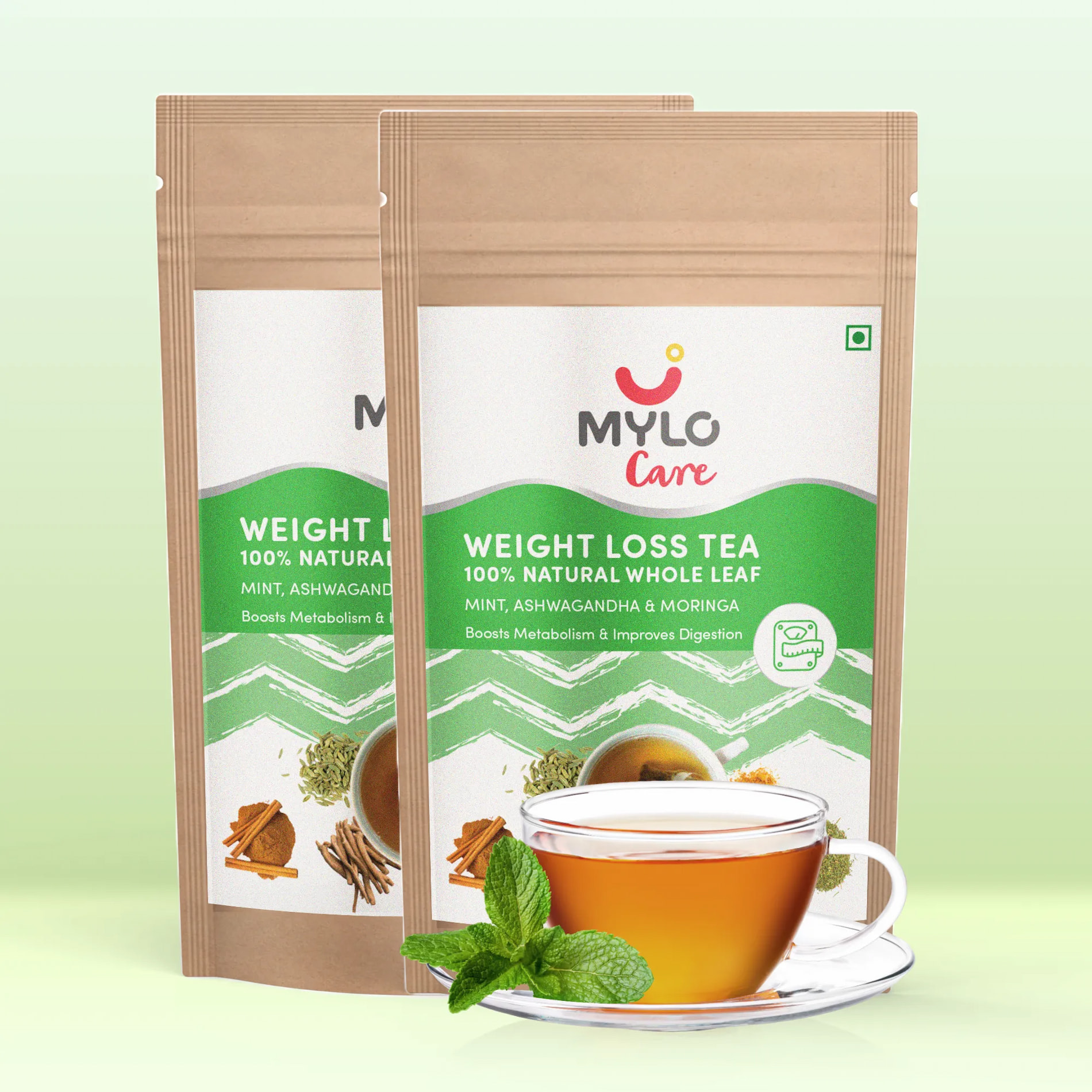 100% Natural Weight Loss Tea- 30 Tea Bags - Pack of 2