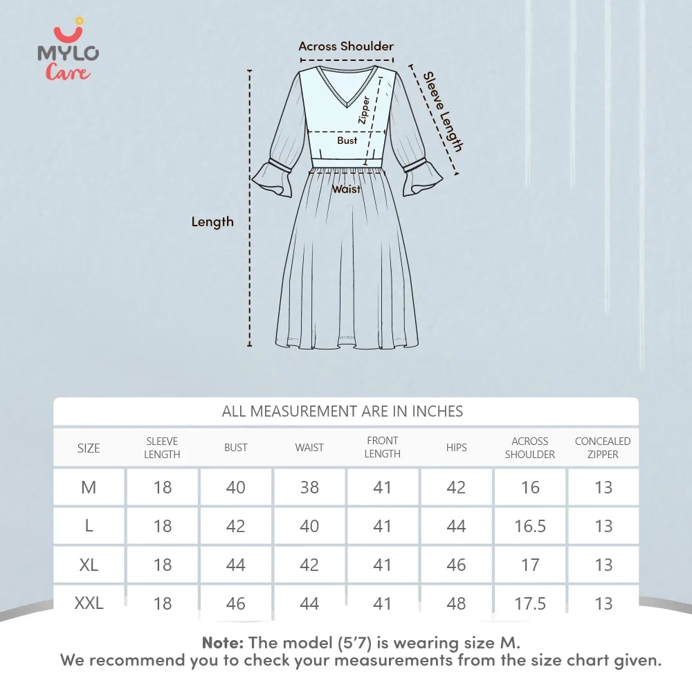 Maternity Dresses For Women with Both Side Zipper For Easy Feeding | Adjustable Belt for Growing Belly | Maxi Nighty Dress | Blue Peony | XXL