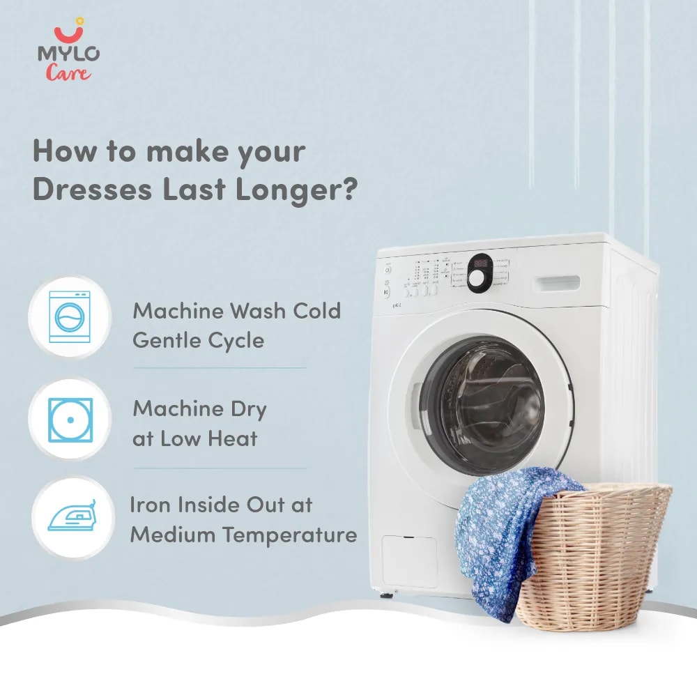 Maternity Dresses For Women with Both Side Zipper For Easy Feeding | Adjustable Belt for Growing Belly | Maxi Nighty Dress | Blue Peony | XXL